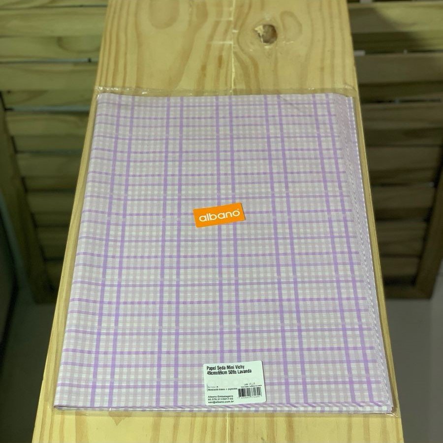 PAPEL SEDA MINI VICHY 49CMX69CM 50FLS LAVANDA 37189