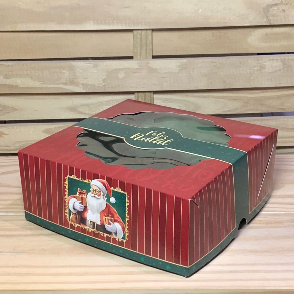 CAIXA BOLO GUIRLANDA NOEL C25XL25XA10CM 143152 C5703