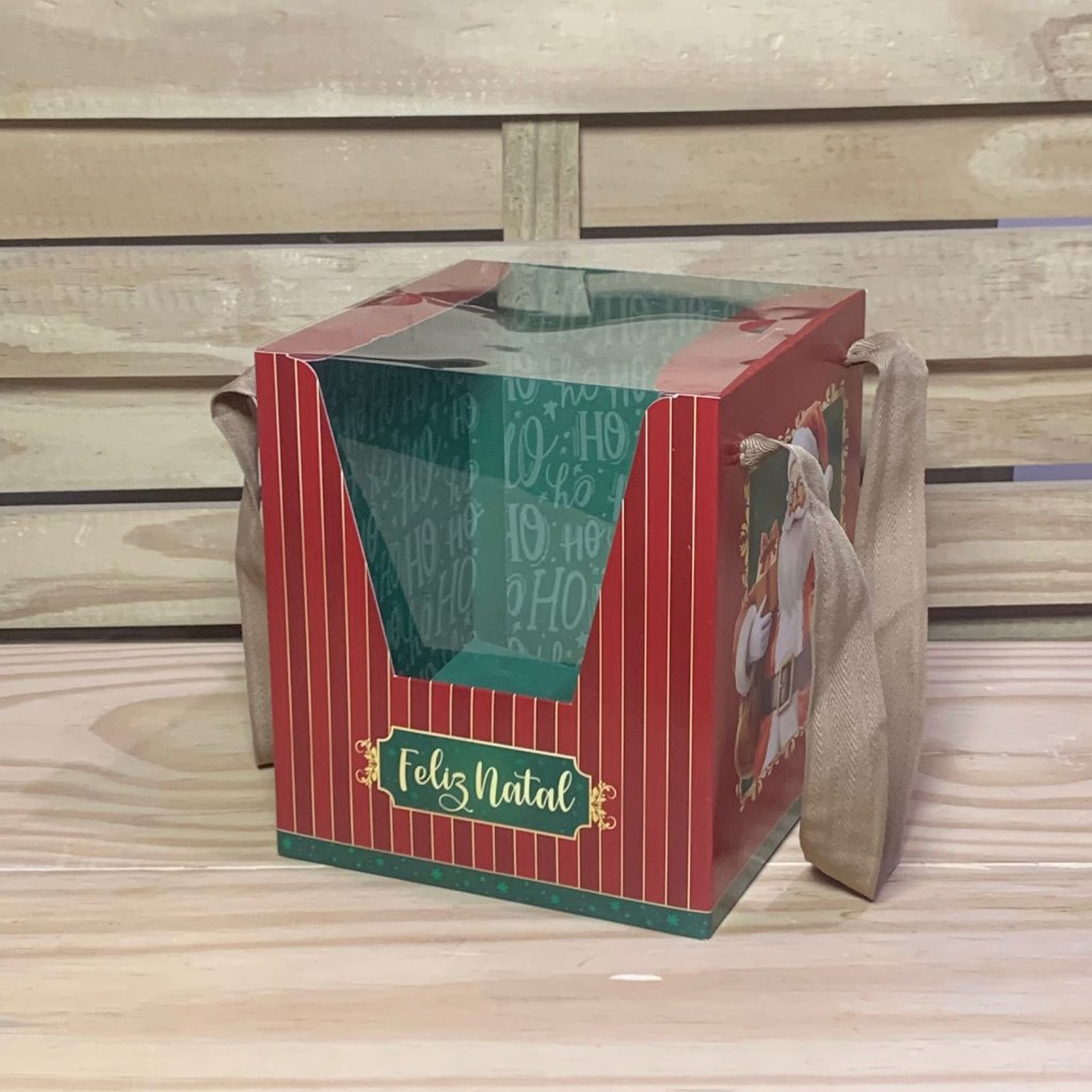 CAIXA PANETONE BASIC C/VISOR E ALCA NOEL C15XL15XA17CM 143206 C5708