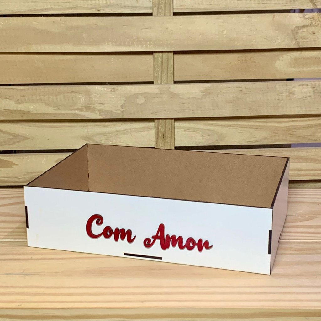 BANDEJA 30X20X8CM BCO C/FRASE 636941