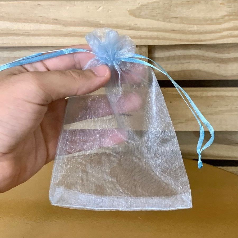 SAQUINHOS ORGANZA 12X17CM C/10 AZUL ROSA927562