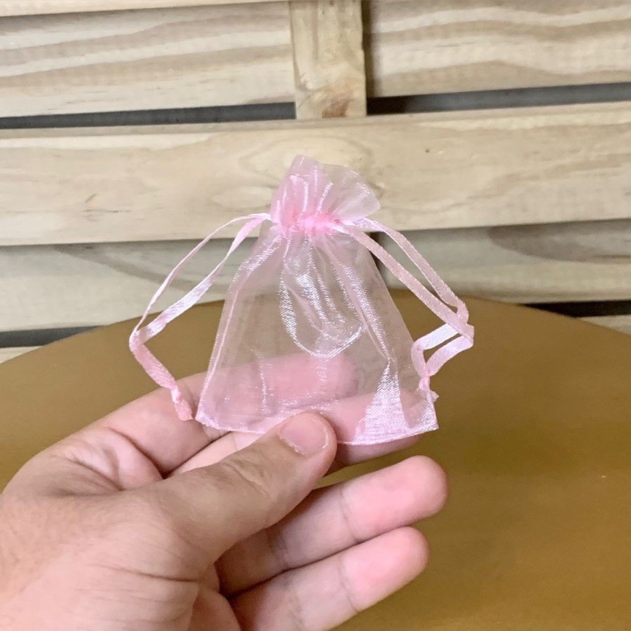 SAQUINHOS ORGANZA 7X9CM C/10 AZUL ROSA 927517