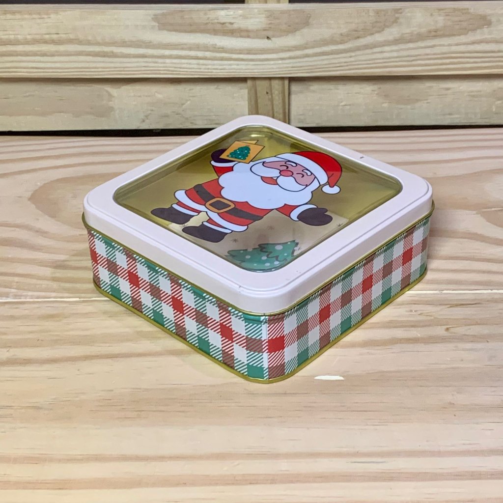 LATX0002 LATA DECORATIVA DE NATAL 15,5X15,5X5,8CM 409813