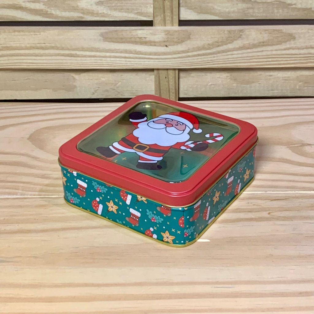 LATX0002 LATA DECORATIVA DE NATAL 15,5X15,5X5,8CM 409813