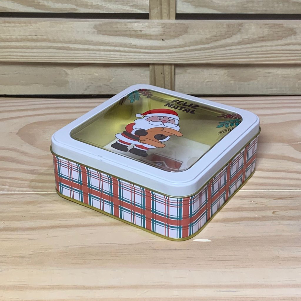 LATX0002 LATA DECORATIVA DE NATAL 15,5X15,5X5,8CM 409813