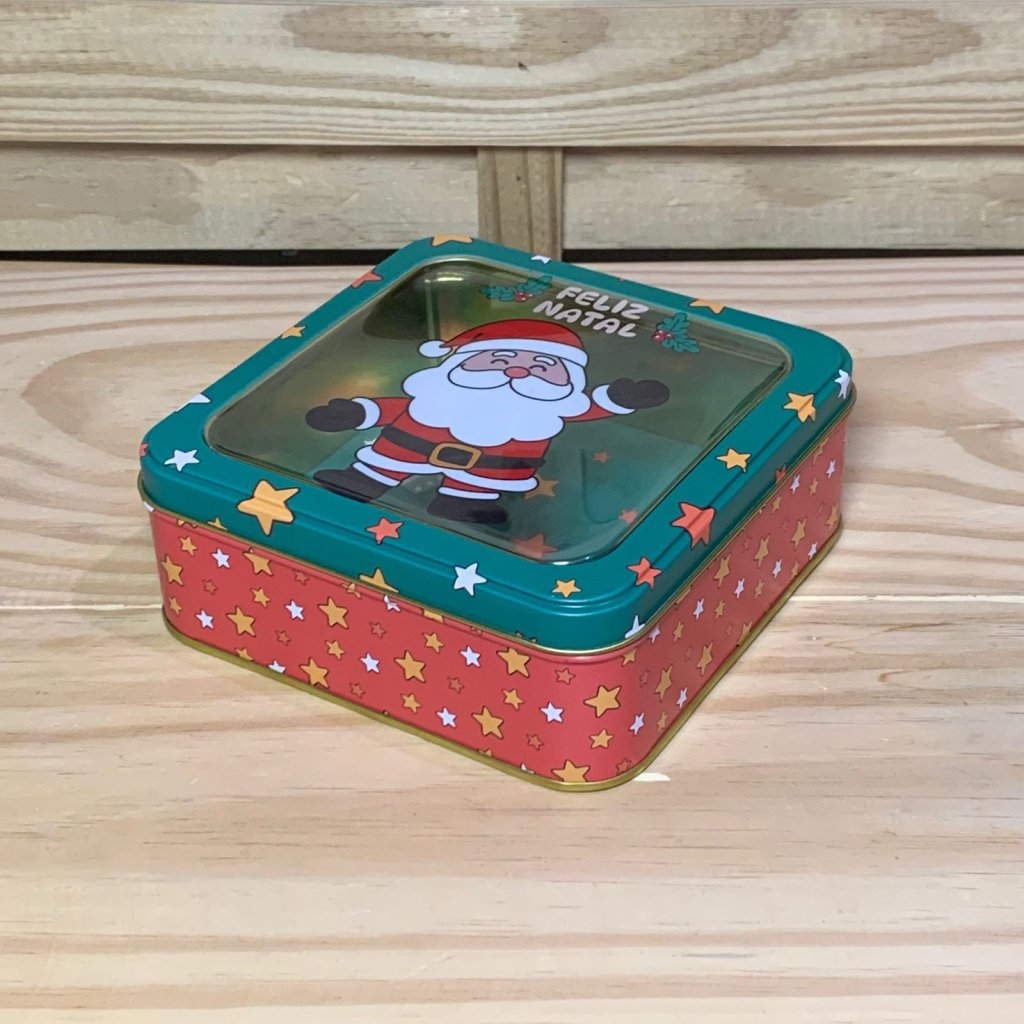 LATX0002 LATA DECORATIVA DE NATAL 15,5X15,5X5,8CM 409813