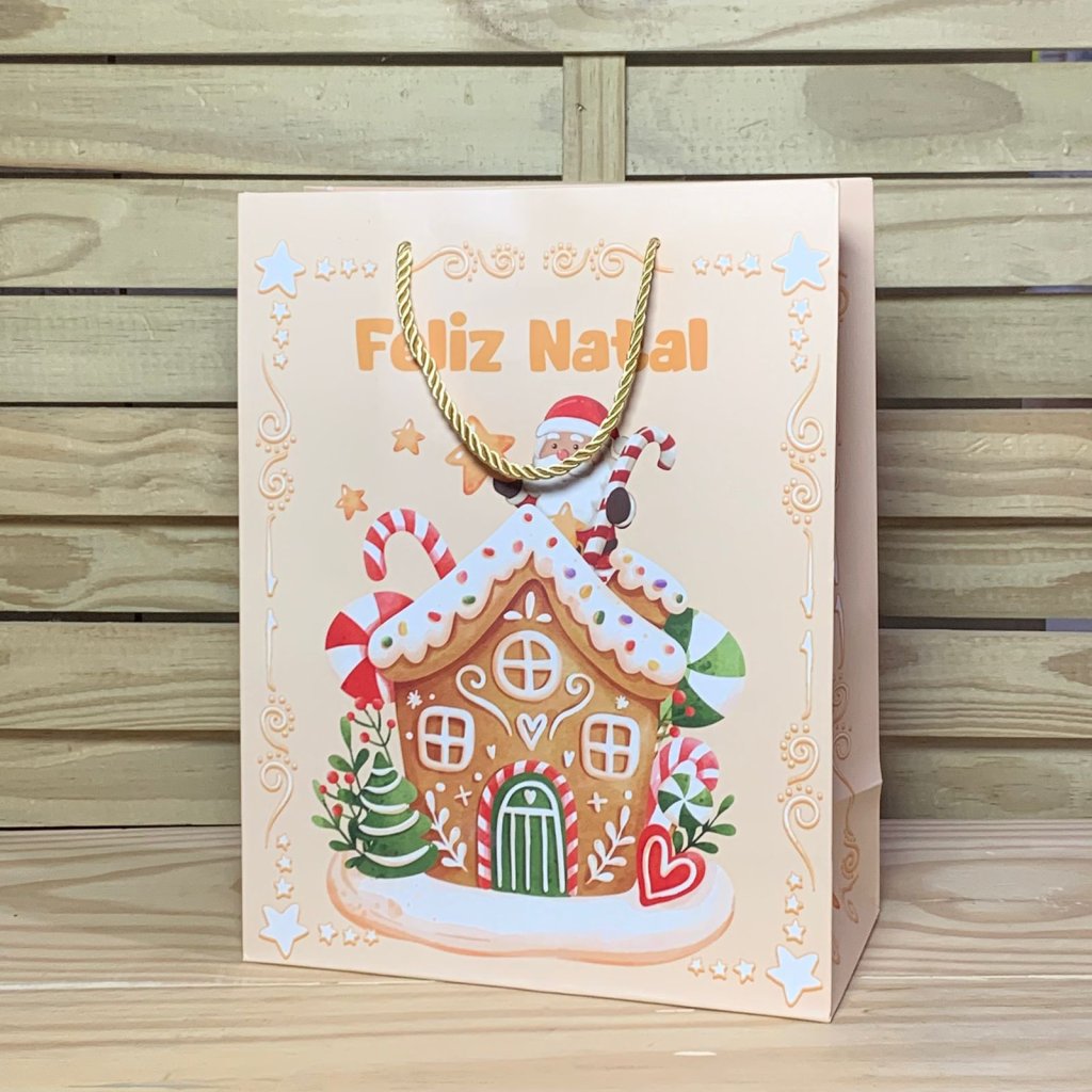 SCX0136 SACOLA PARA PRESENTE DE PAPEL 24X31X12CM 405235