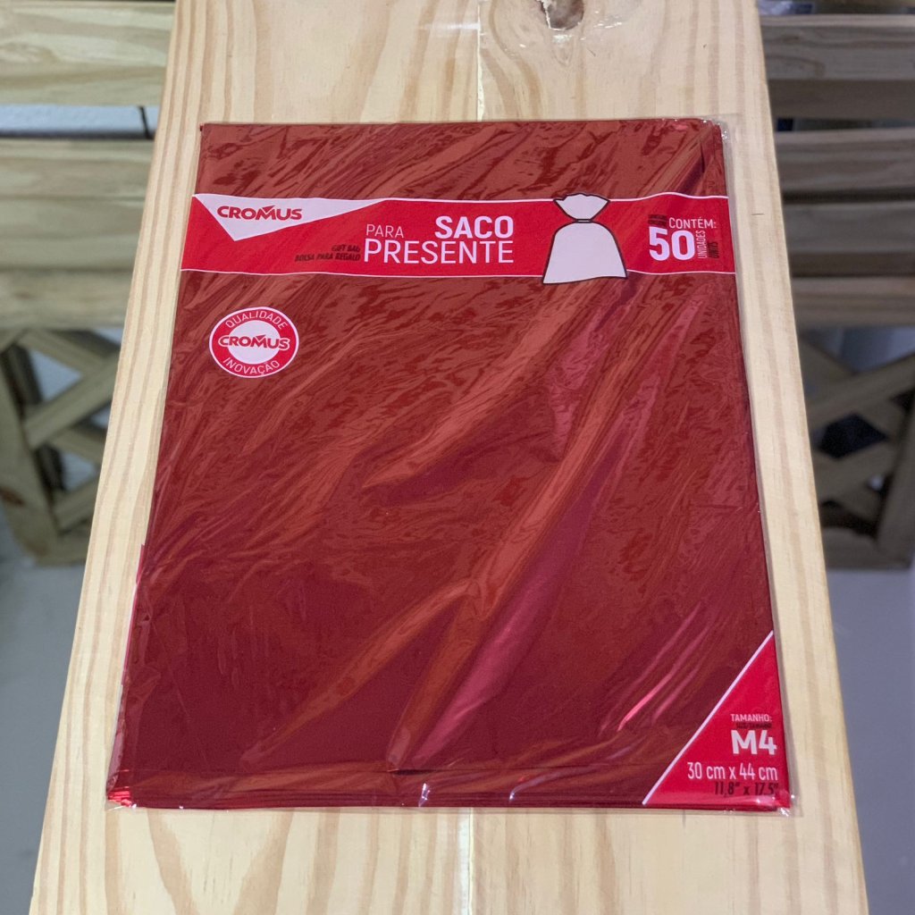 SACO METAL 30X44 METALCOR VERMELHO PT C/50 UN 613652 99061510