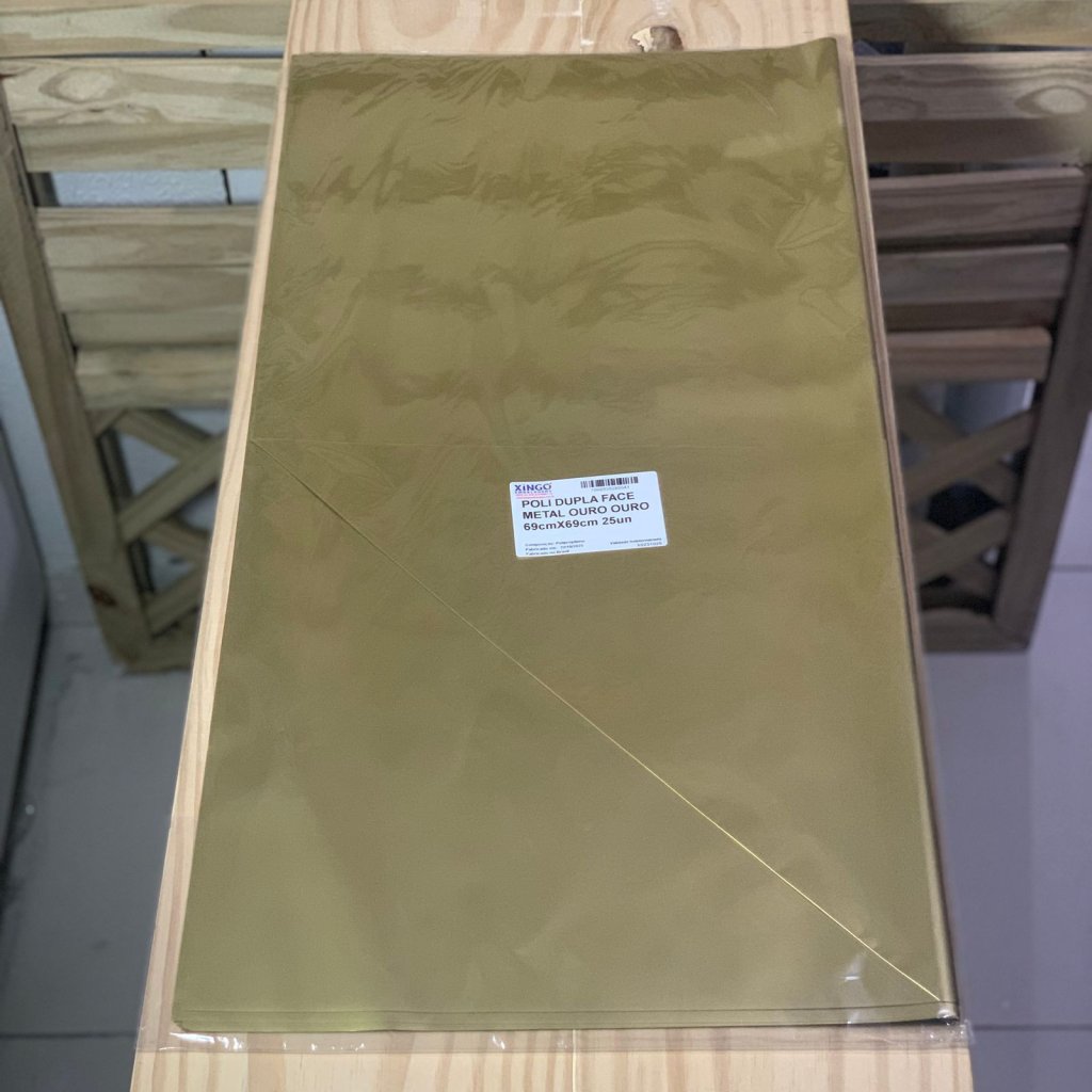 POLI DUPLA FACE METAL OURO OURO 69CMX69CM 25UN 285541