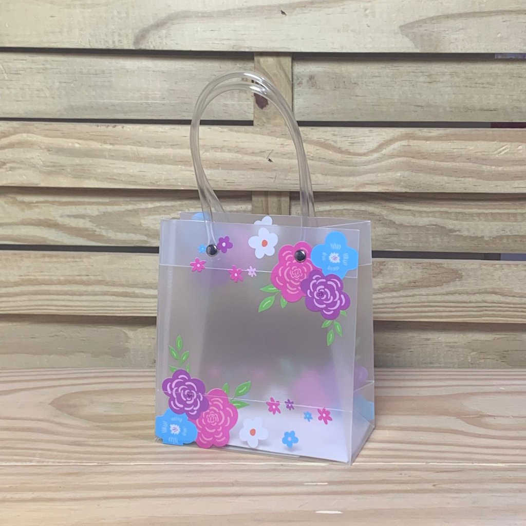 SACOLA TRANSPARENTE FLORAL P 13,5X15X7CM 913616 FJ91480