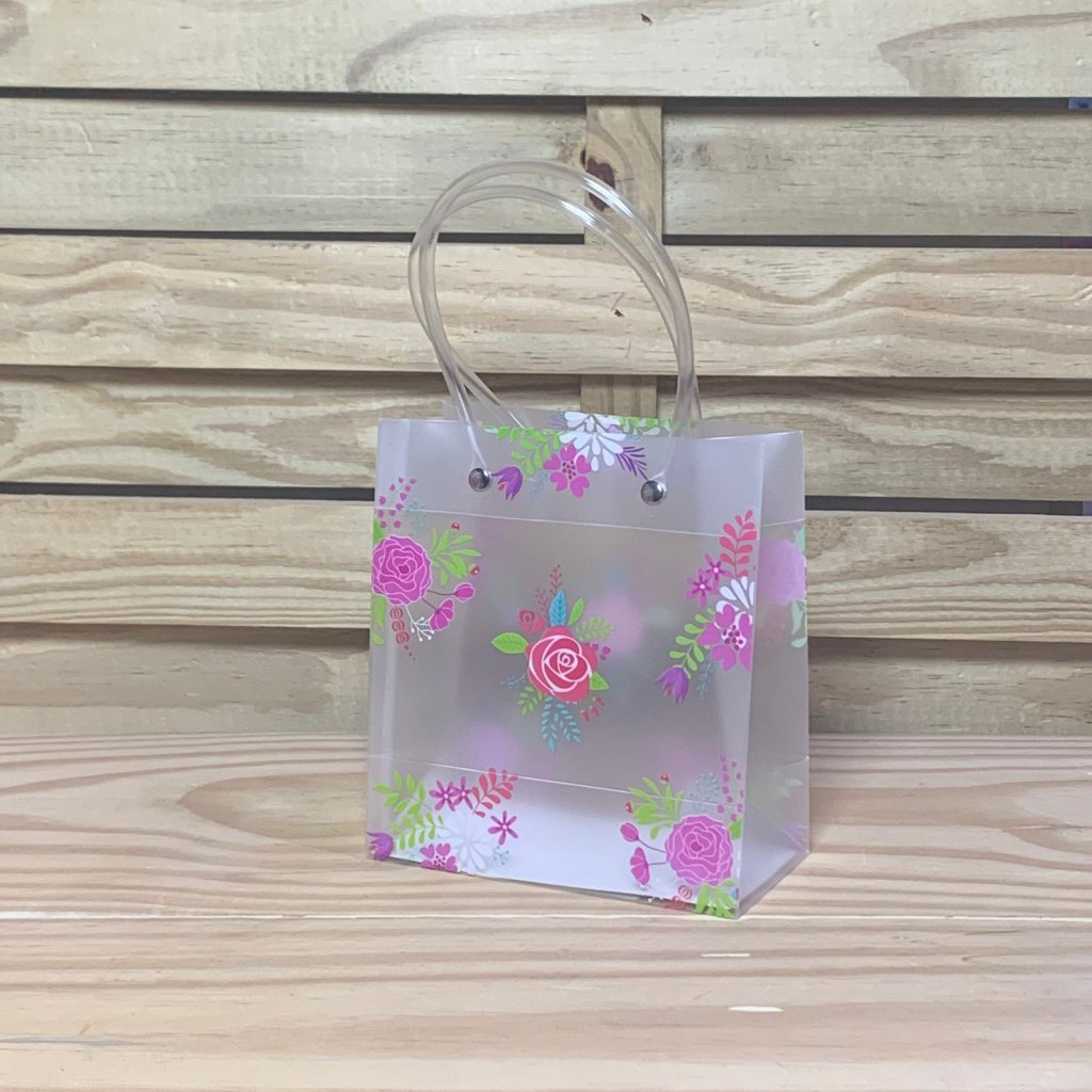 SACOLA TRANSPARENTE FLORAL P 13,5X15X7CM 913616 FJ91480