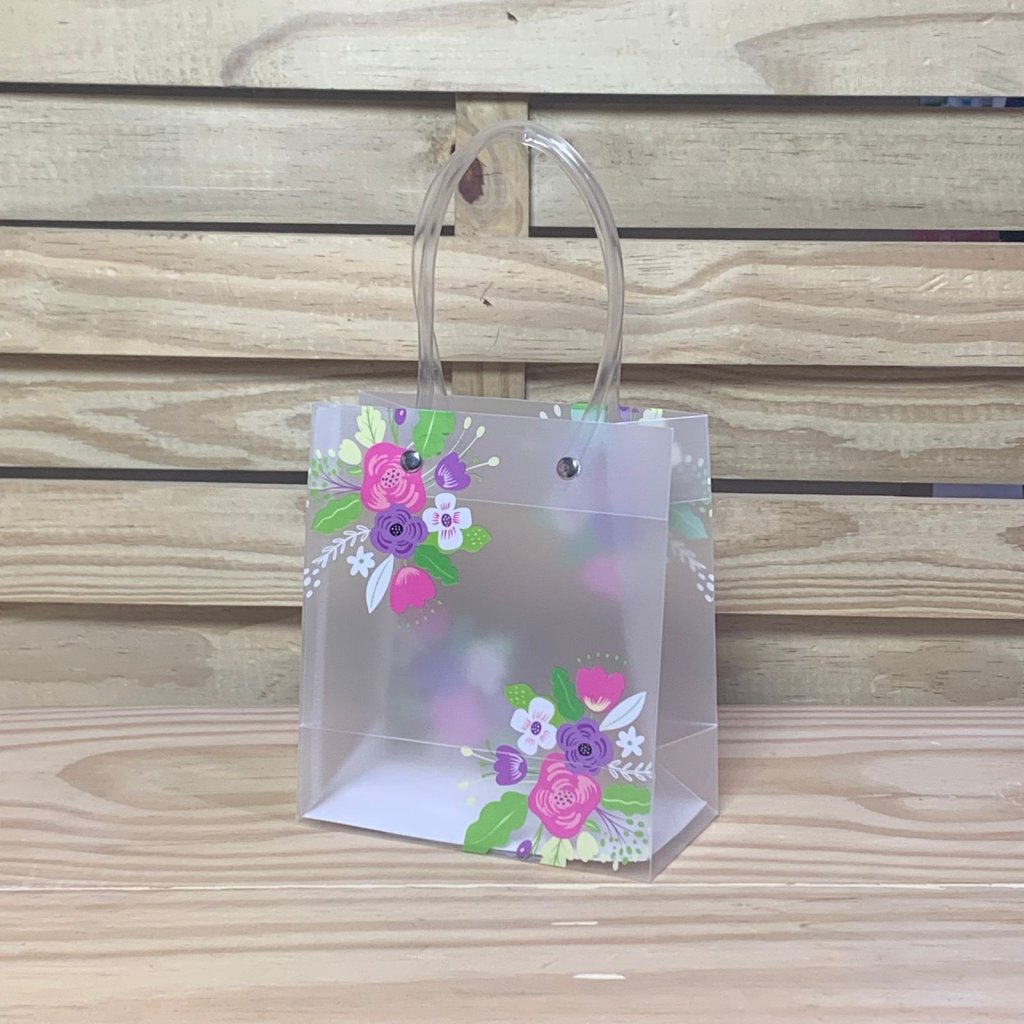 SACOLA TRANSPARENTE FLORAL P 13,5X15X7CM 913616 FJ91480