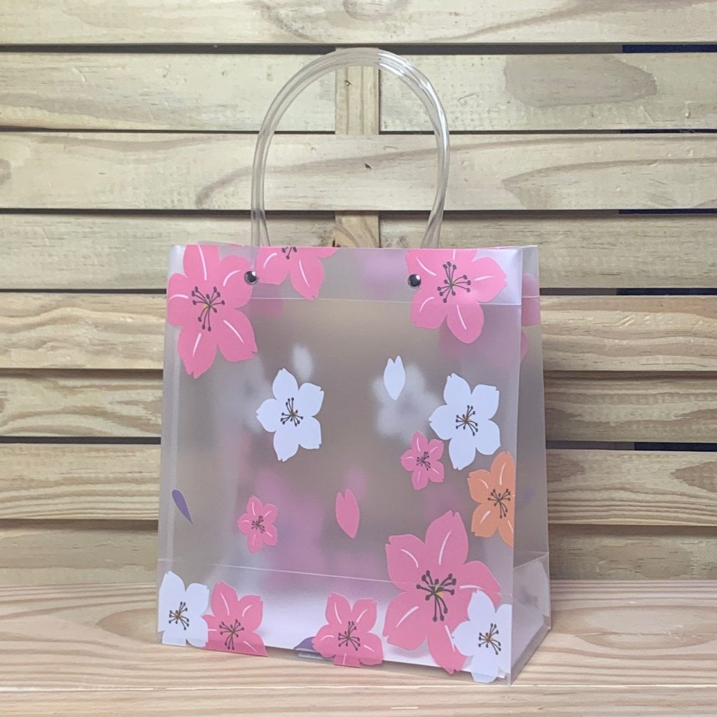 SACOLA TRANSPARENTE FLORAL M 22X24X10CM 913623 FJ91481