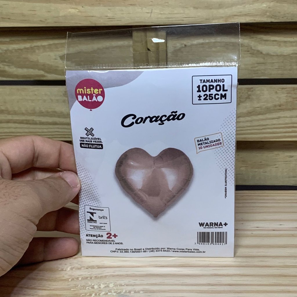WM BALOES CORACAO 10POL 25CM GOLD ROSE C/10 604417
