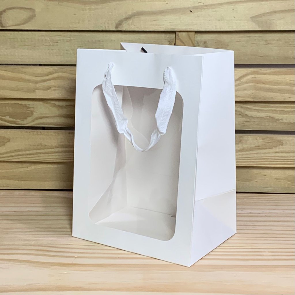 SACOLA DE PRESENTE DE PAPEL E PVC 974314