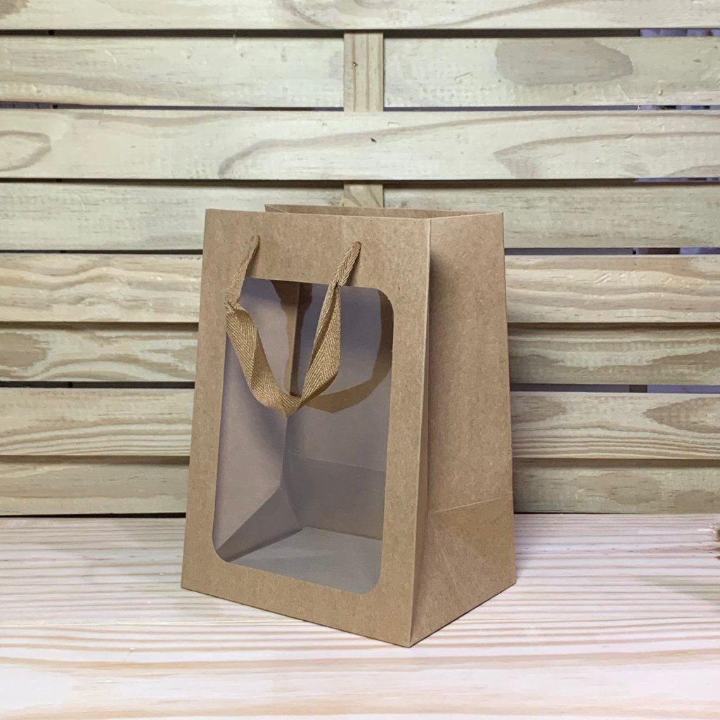 SACOLA DE PRESENTE DE PAPEL E PVC 974314