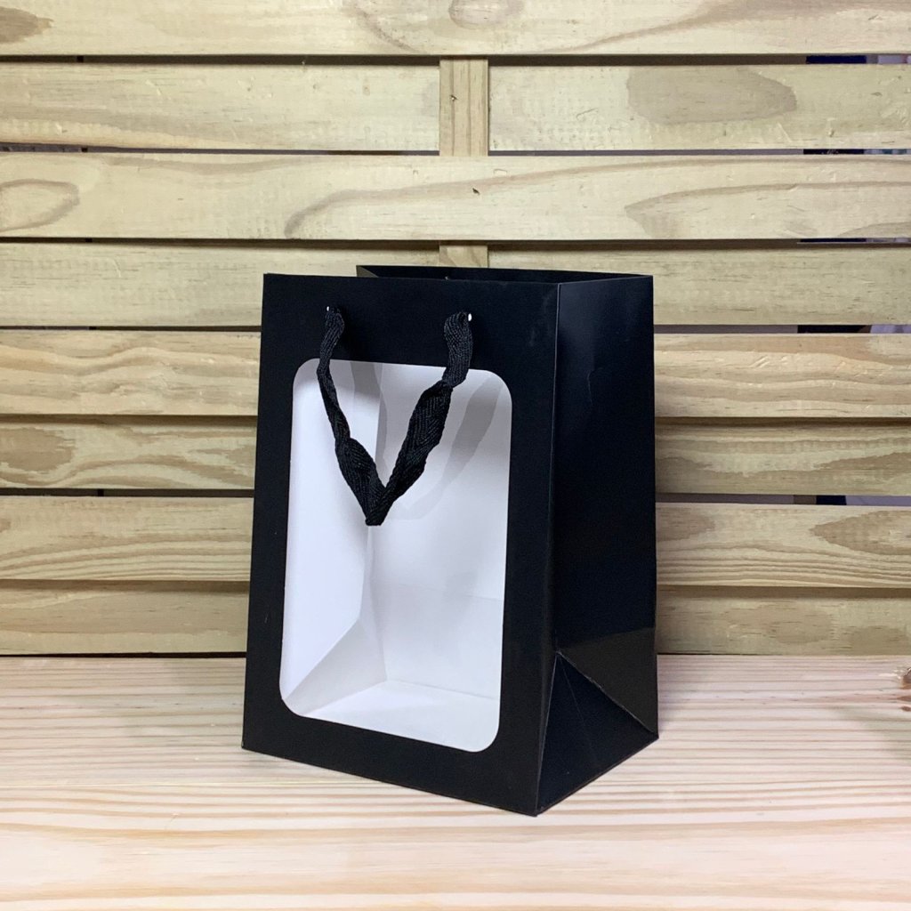 SACOLA DE PRESENTE DE PAPEL E PVC 974314