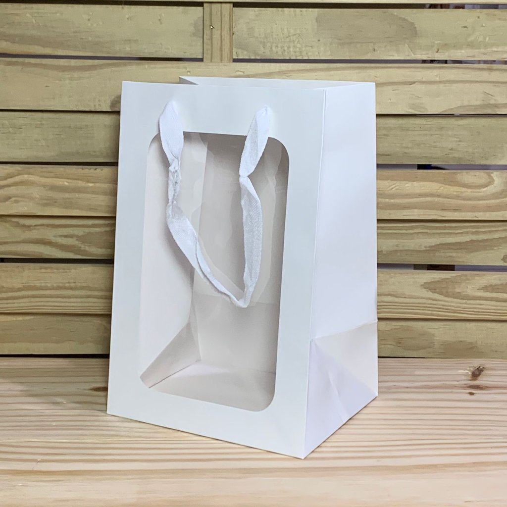 SACOLA DE PRESENTE DE PAPEL E PVC 974321