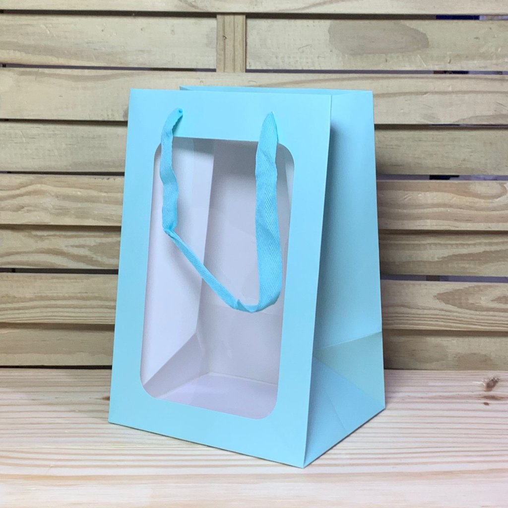 SACOLA DE PRESENTE DE PAPEL E PVC 974321