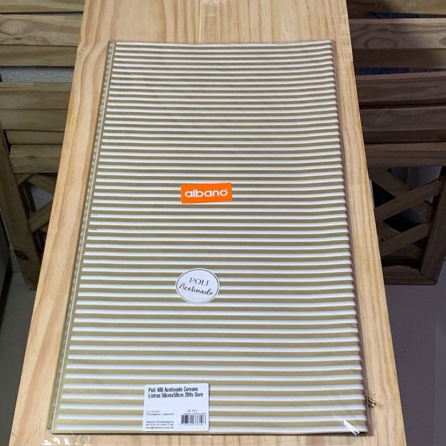 POLI 400 ACETINADO COREANO LISTRAS 58CMX58CM 20FLS OURO 37610
