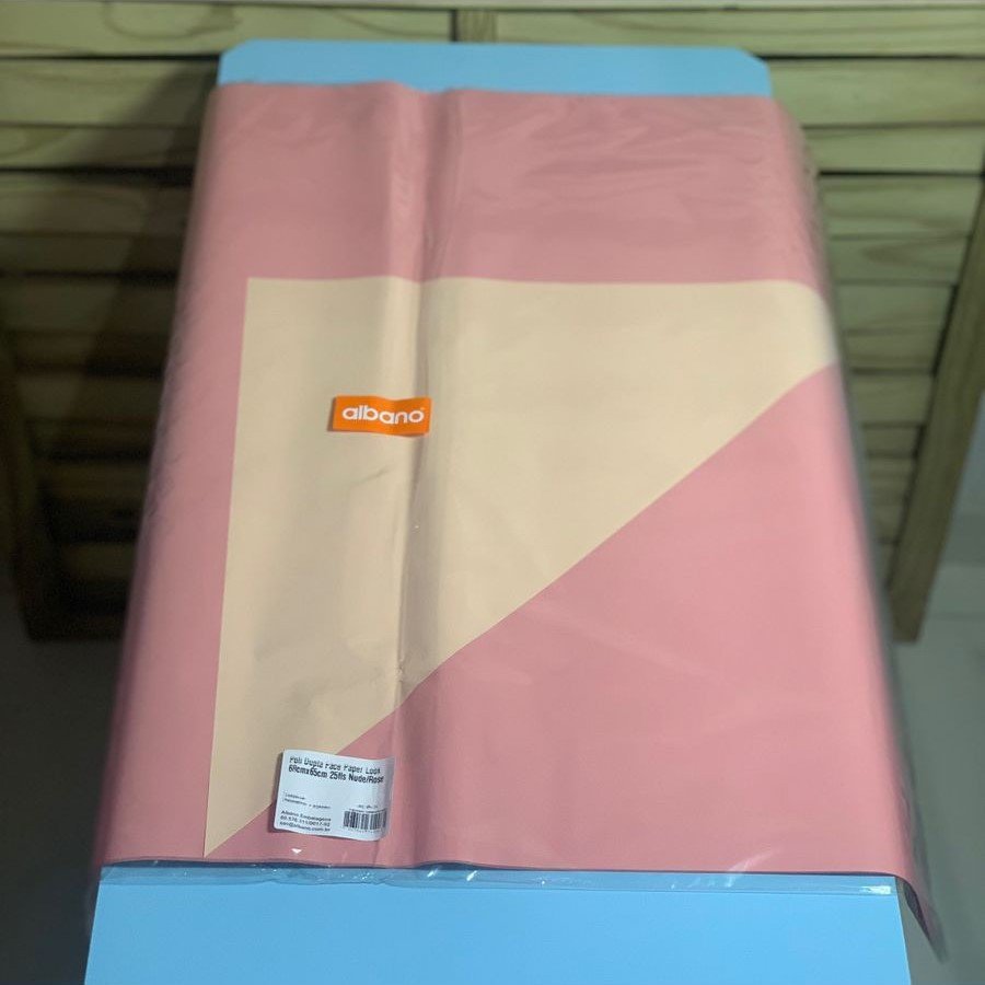 POLI DUPLA FACE PAPER LOOK 68CMX65CM 25FLS NUDE/ROSE 31426