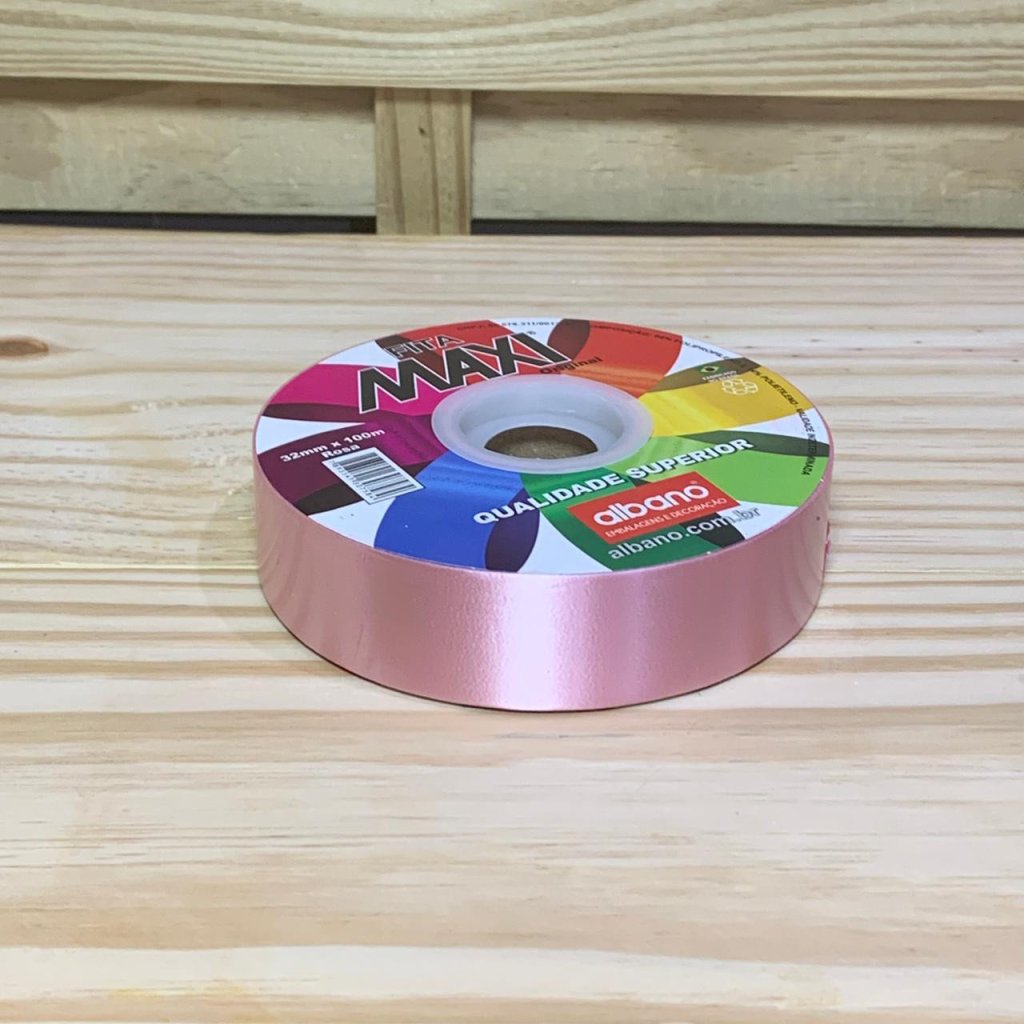 FITA MAXI LISO 32MMX100M ROSA 30758