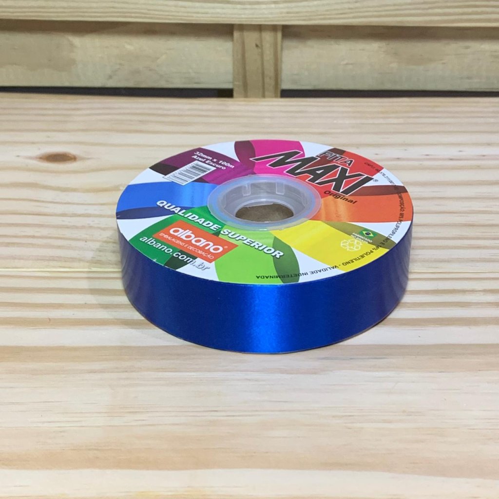 FITA MAXI LISO 32MMX100M AZUL ESCURO 31680