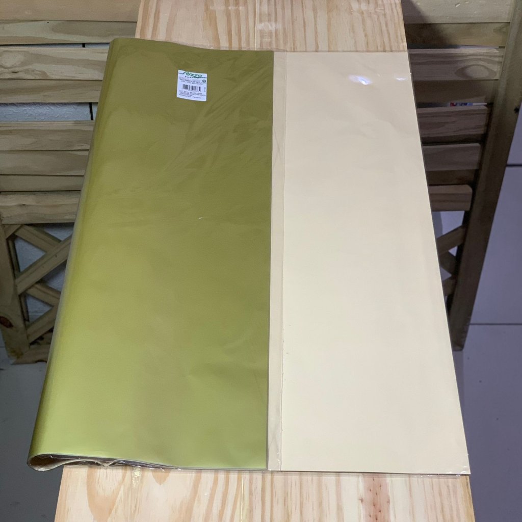 POLI PEROLADO DF 68CMX65CM C/25FL LISO BEGE/OURO 020764