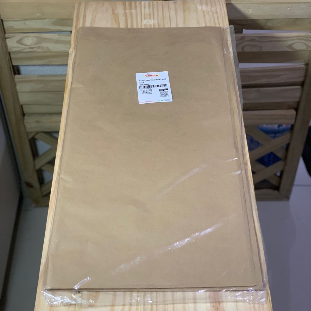 PAPEL KRAFT BOUQUET LISO 68X68 25FLS 35GR 644670
