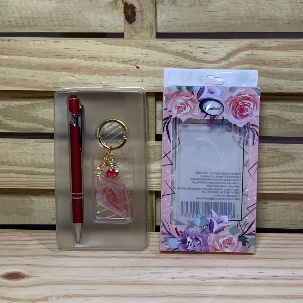 CANETA ESFEROGRAFICA E CHAVEIRO DE METAL 972037
