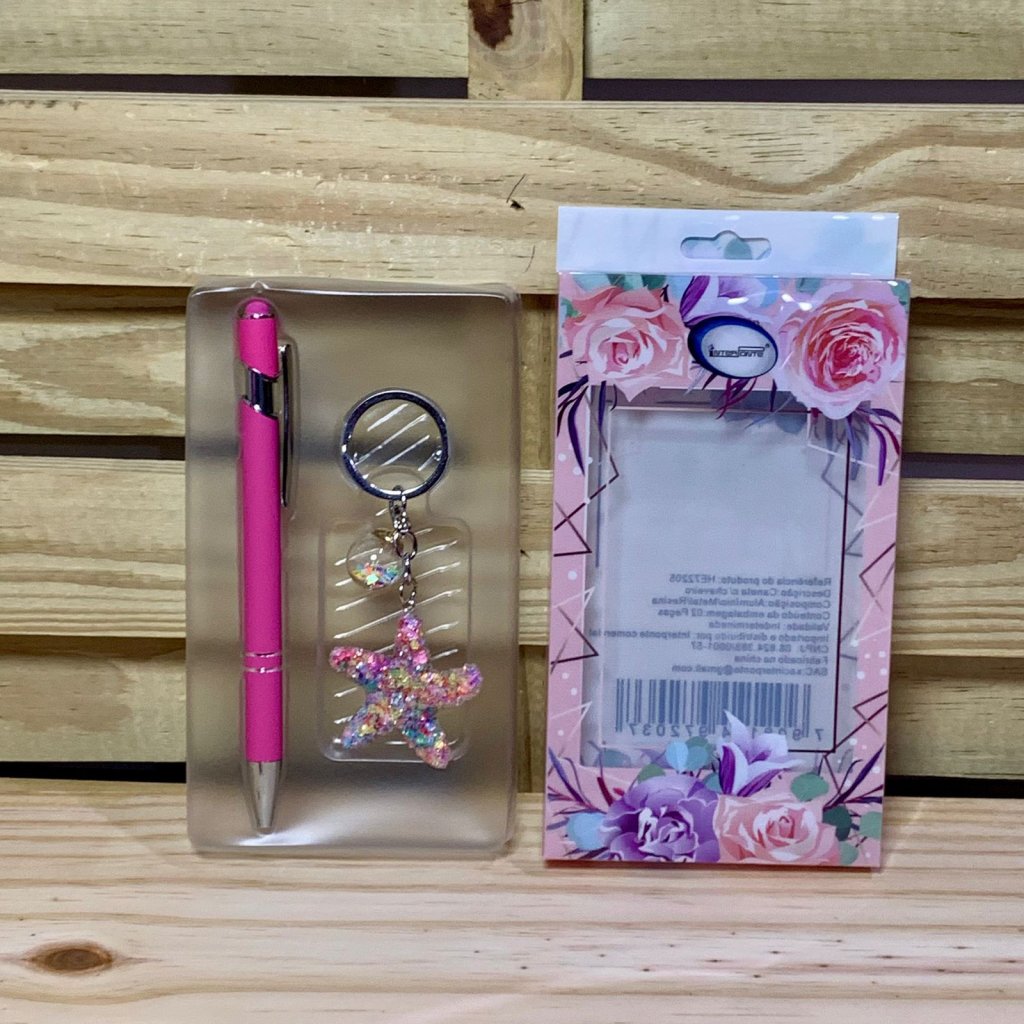 CANETA ESFEROGRAFICA E CHAVEIRO DE METAL 972037