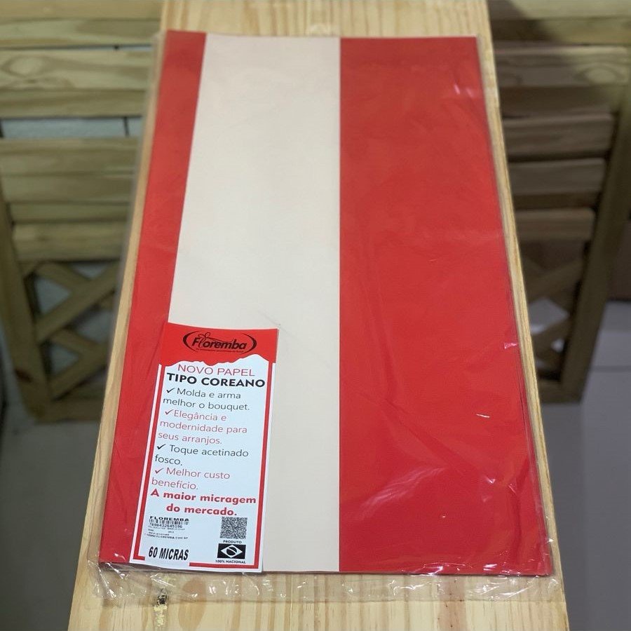 POLI DUPLA FACE VERMELHO/CHAMPAGNE 68X68 25FLS 645196
