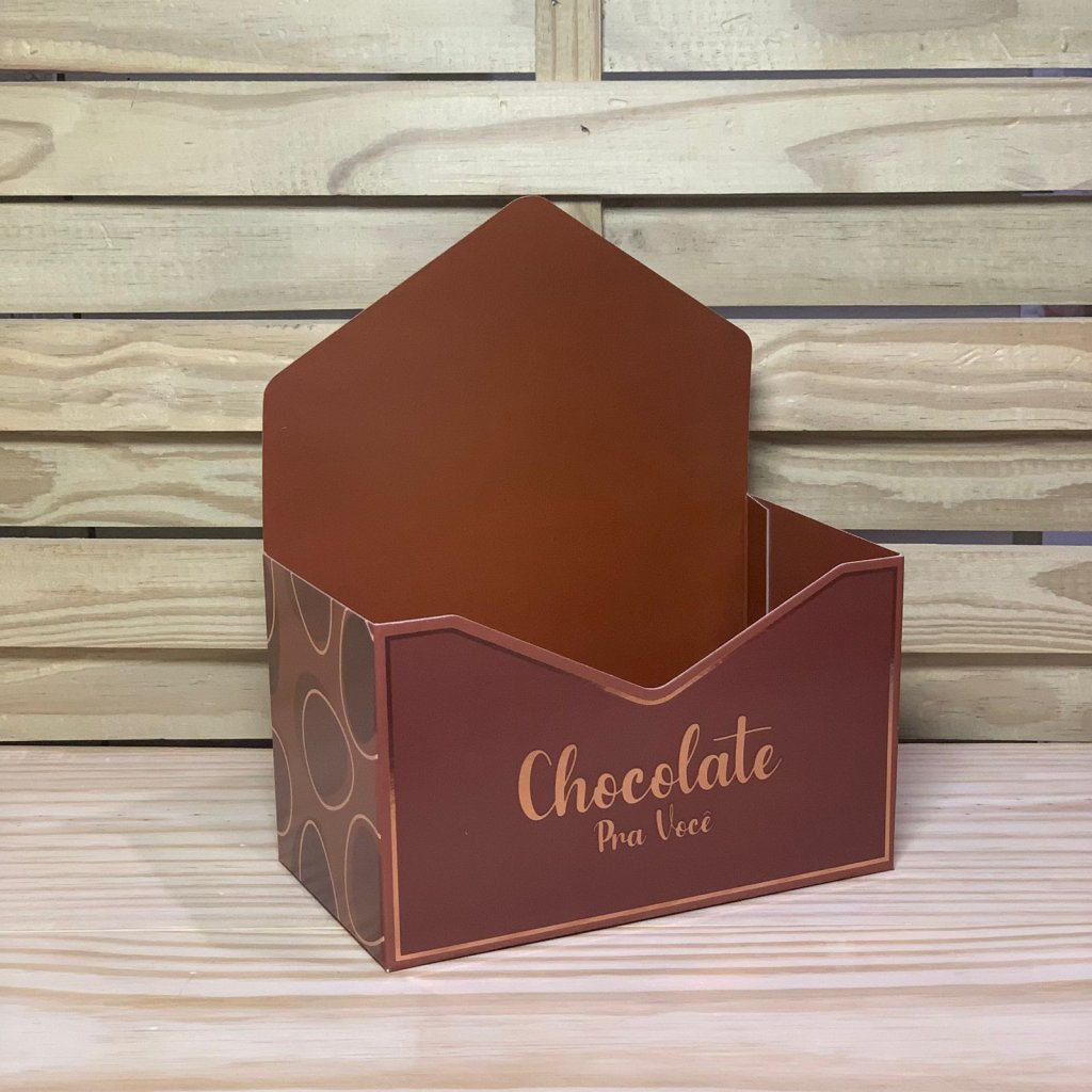 CAIXA ENVELOPE CHOCOLATE PRA VOCE C/ HOT STAMPING C/3 22X12X13CM 37851