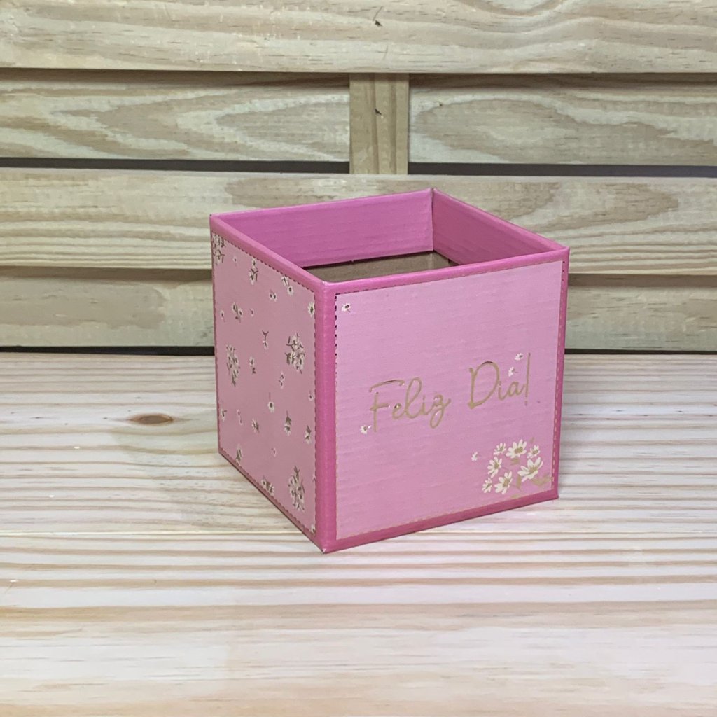 CACHEPOT QUADRADO CECILIA C/ HOT STAMPING 11CMX11CMX11CM 10P 38002