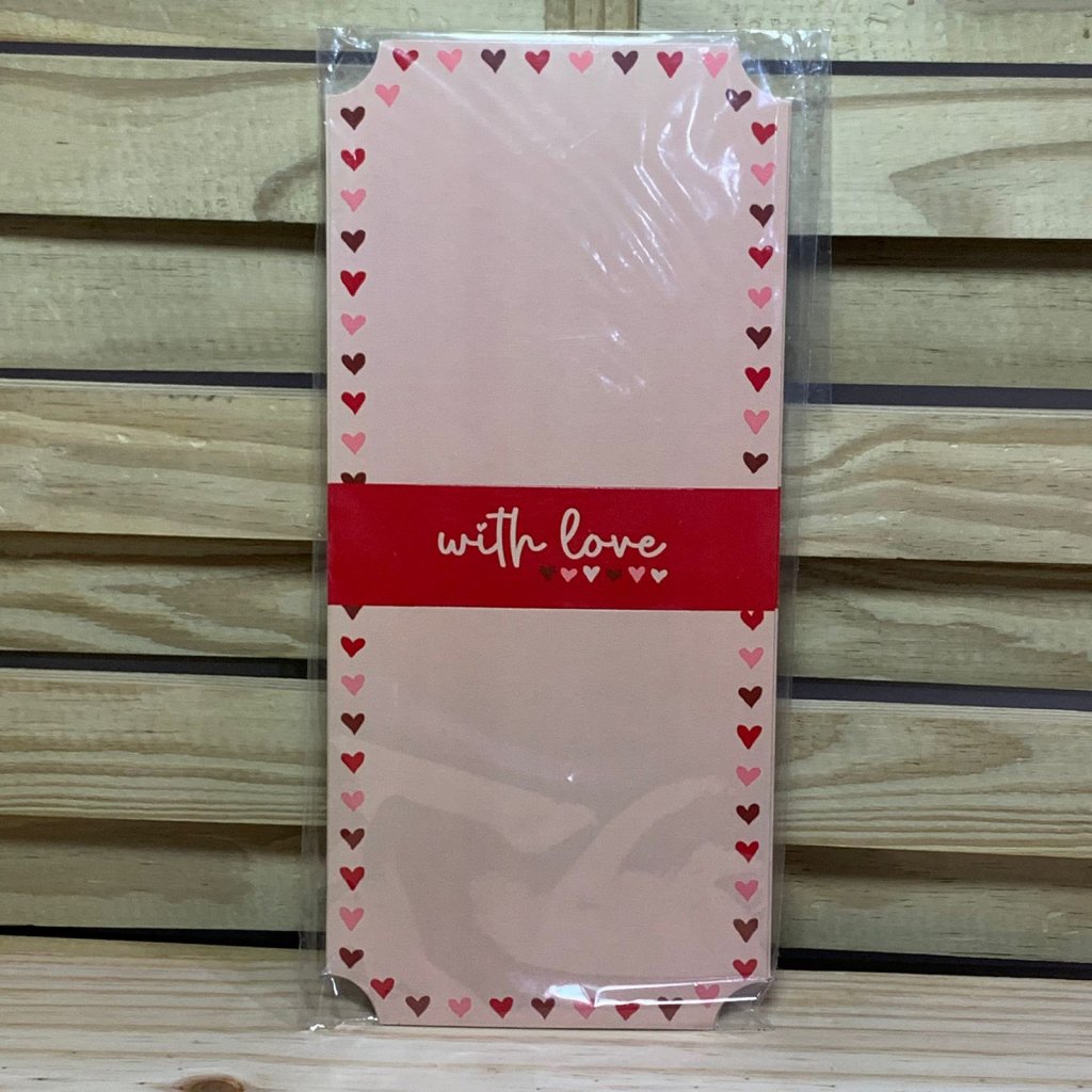 CARTAO P/ FLORES MY VALENTINE 14,5CMX32CM 6PCS NATURAL/VERME 37992