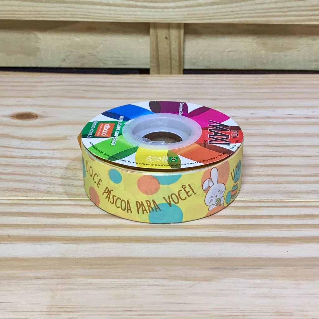 FITA MAXI PAPERLOOK DOCE PASCOA 32MMX50M AMARELO 36346