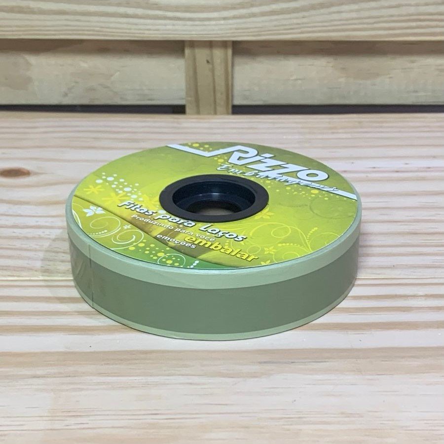 FITA PLASTICA 32 MM X 100 M MATTE BORDER EUCALIPTO 002692