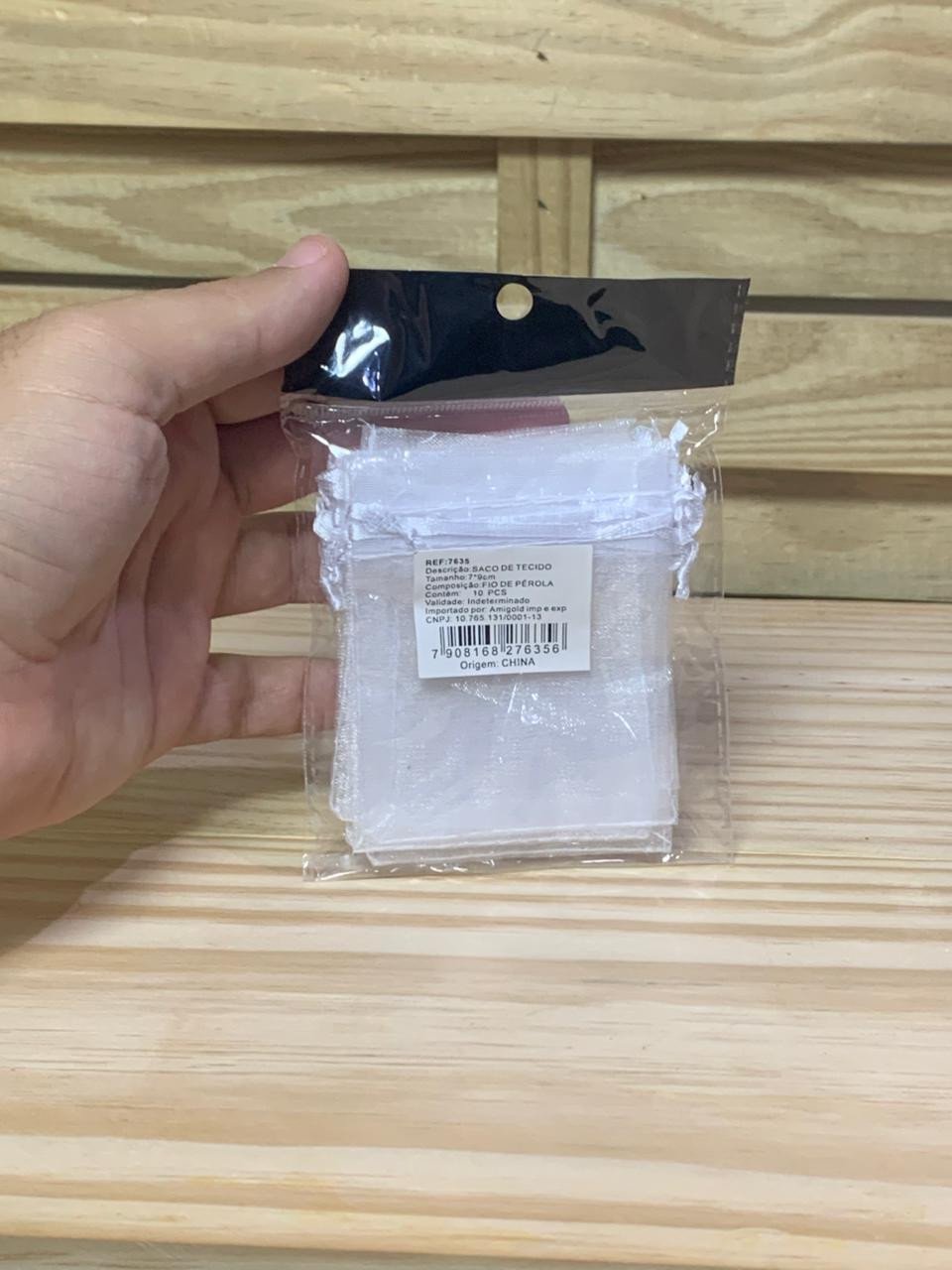 SACO DE ORGANZA C/10UN 7X9CM 276356
