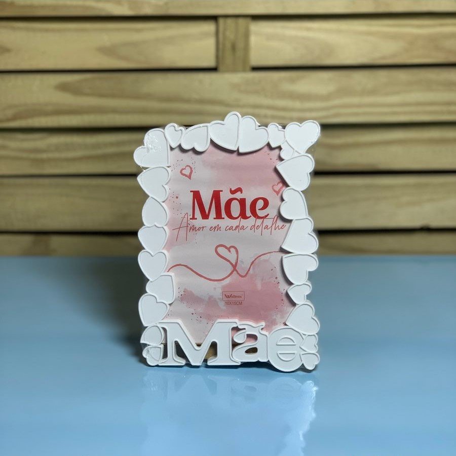 PORTA RETRATO PLASTICO CORACOES DE MAE 10CMX15CM 185719