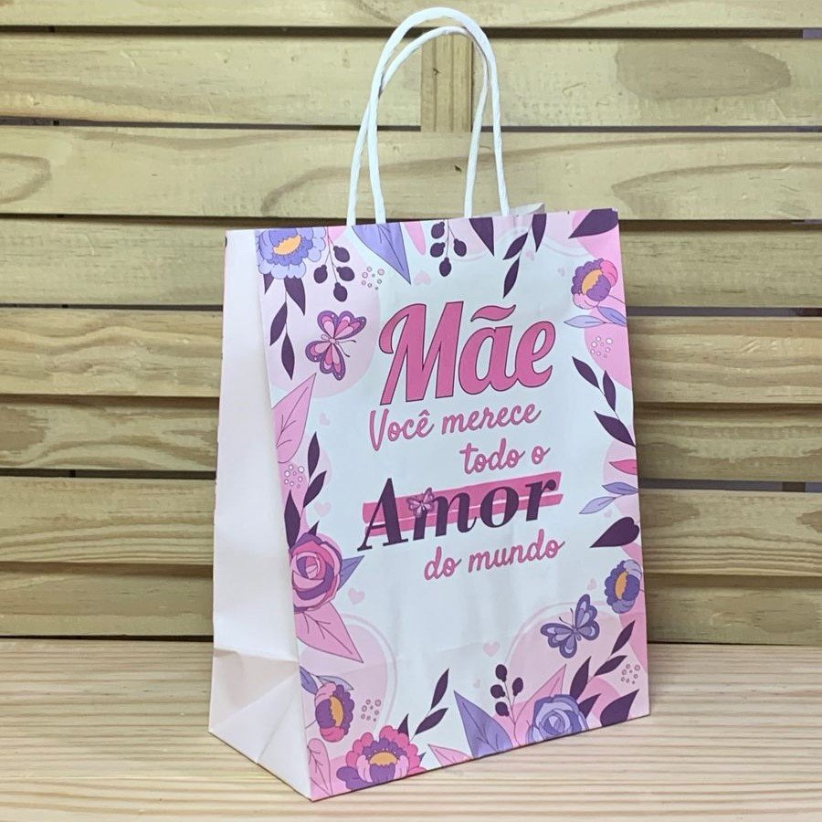 SACOLA PARA PRESENTE DE PAPEL MAE 7312 21X11X27CM 273126