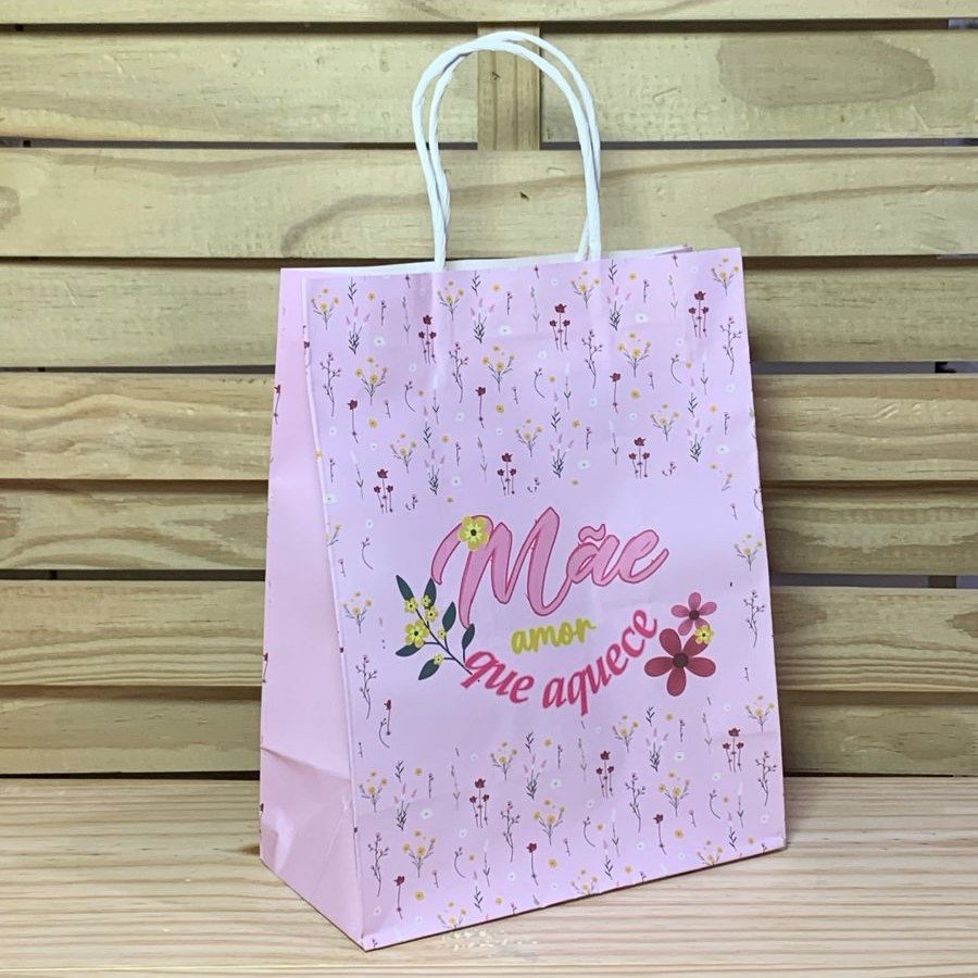 SACOLA PARA PRESENTE DE PAPEL MAE 27X21X11CM 7383 273836