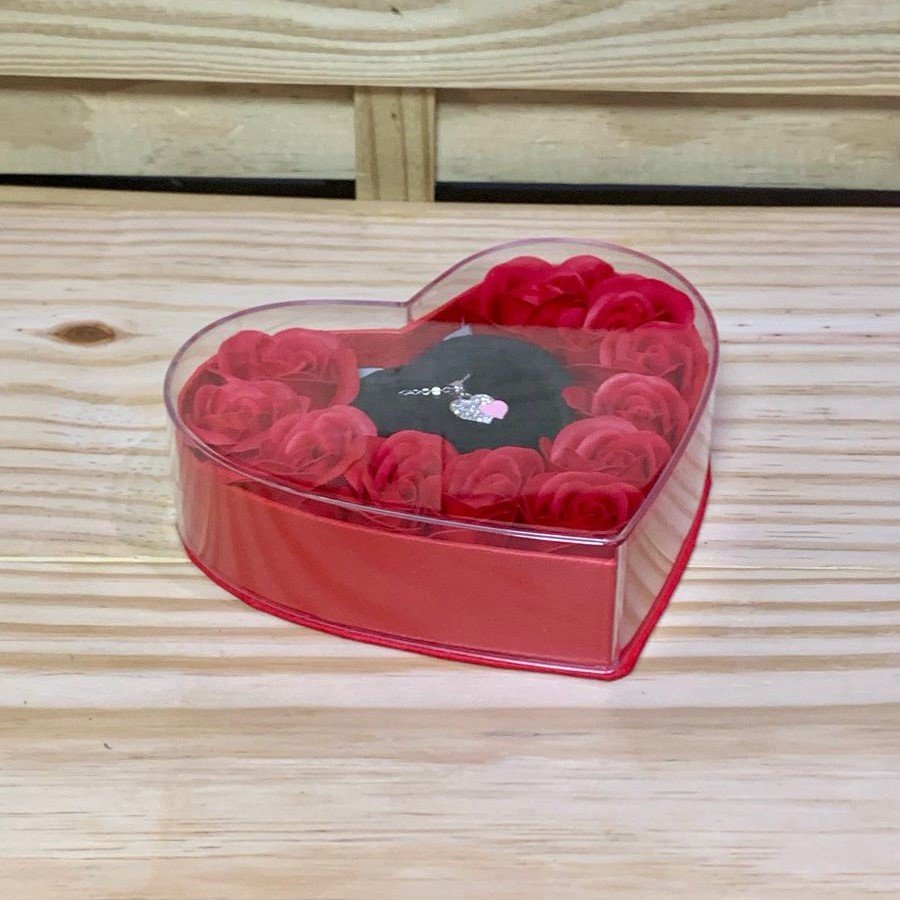 OBJETO DECORATIVO EM FORMA DE CORACAO 17X15,5X4,8CM VM/PR 065293