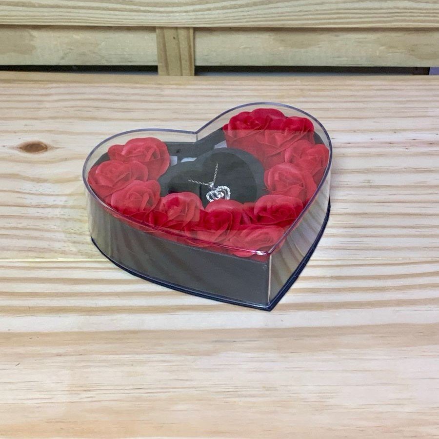 OBJETO DECORATIVO EM FORMA DE CORACAO 17X15,5X4,8CM VM/PR 065293