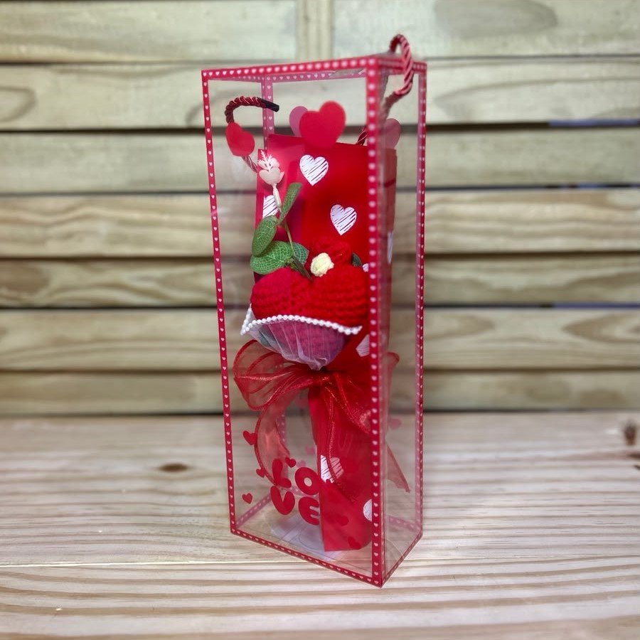 FLOR ARTIFICIAL 29X11X6CM VERMELHO/ROSA 103427