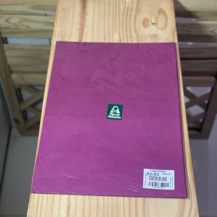 PAPEL SEDA LISO PURPURA 49X69CM C/50 UNID 836686