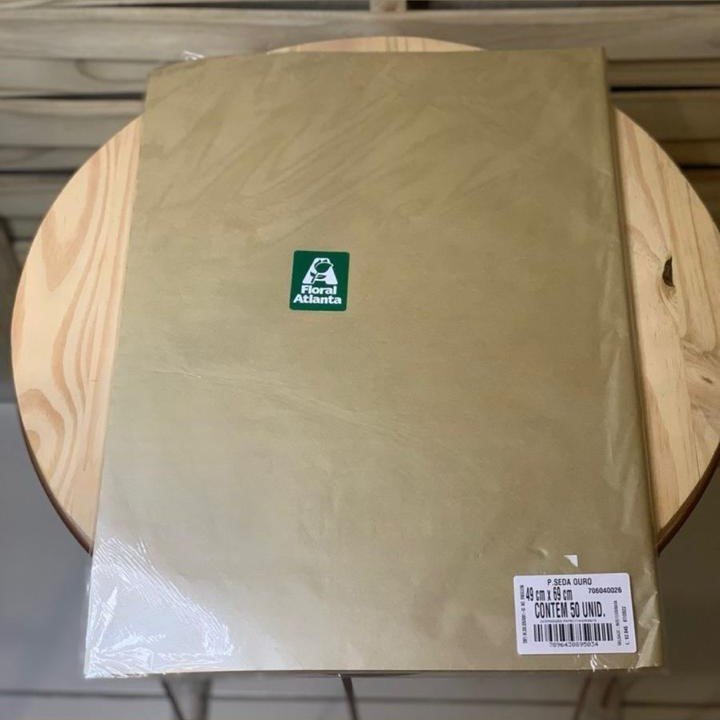 PAPEL SEDA LISO OURO 49CMX69CM 50UNID 895034 706040026