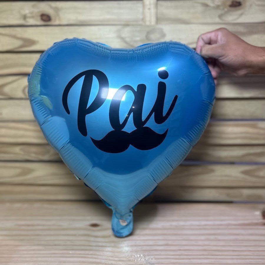 BALAO CORACAO 18 POL PAI AZUL CLARO UNICA 45CM 374441