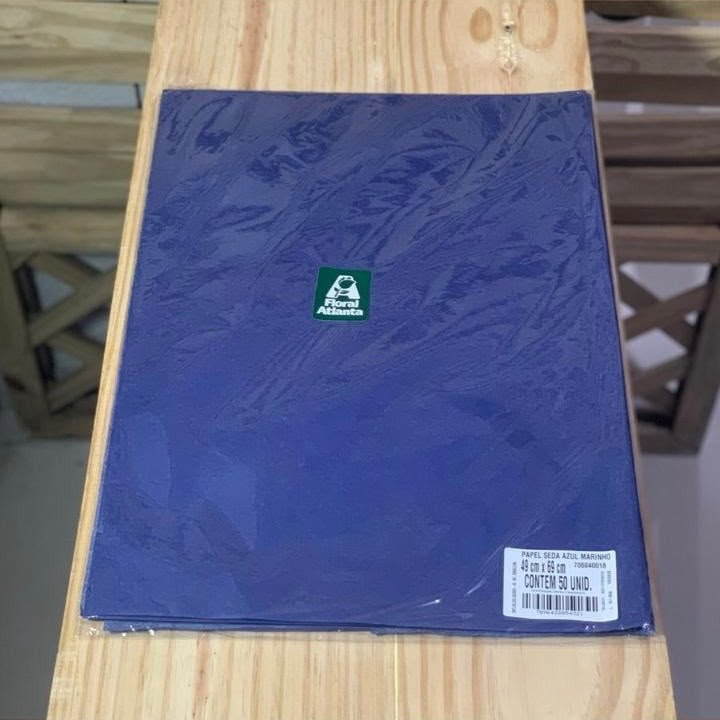 PAPEL SEDA LISO AZUL MARINHO 