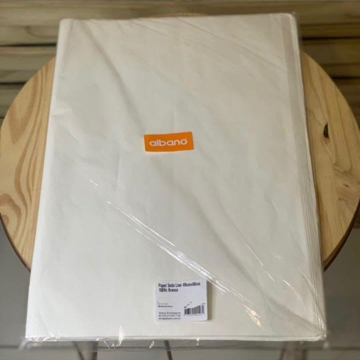 PAPEL SEDA LISO 100FLS BRANCO 