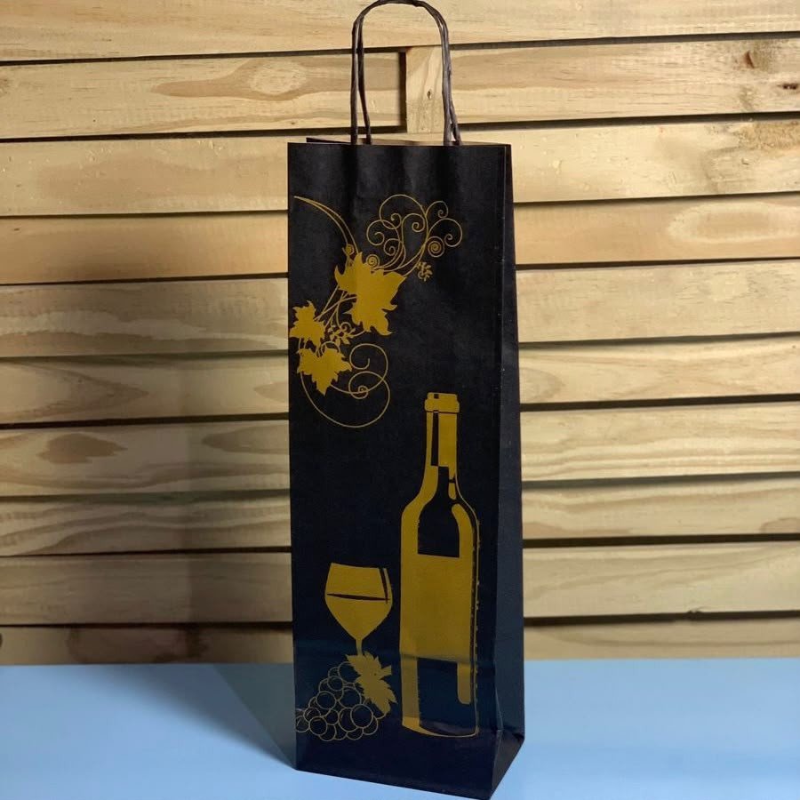 SACOLA KRAFT PARA PRESENTE/GARRAFA   